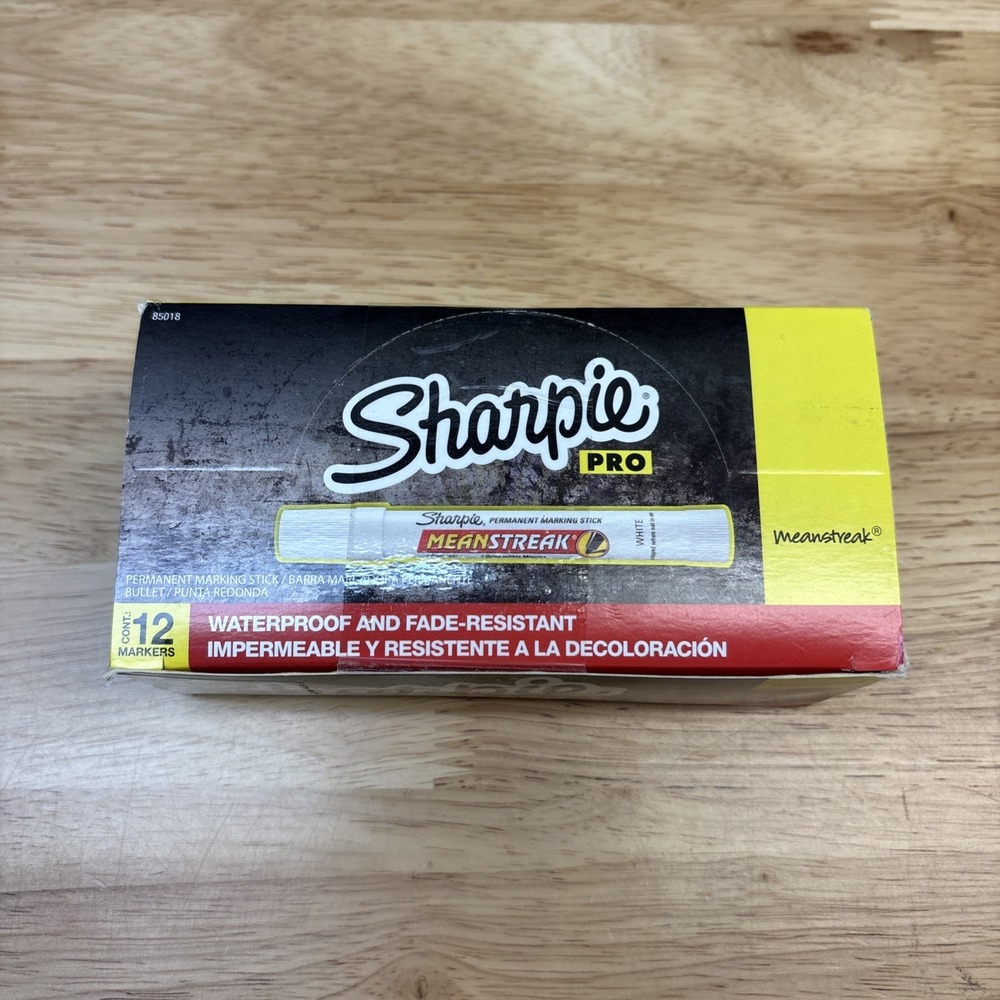 Sharpie Pro Mean Streak 12 Pack White Permanent Marking Stick  Industrial
